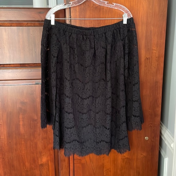 NWOT Love Fire Black Lace Off the Shoulder Dress - Picture 2 of 15